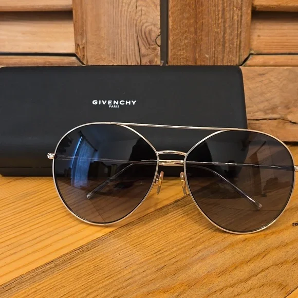 GIVENCHY 7170/G/S Aviator Sunglasses Gold Frame / Gradient  display picture 3